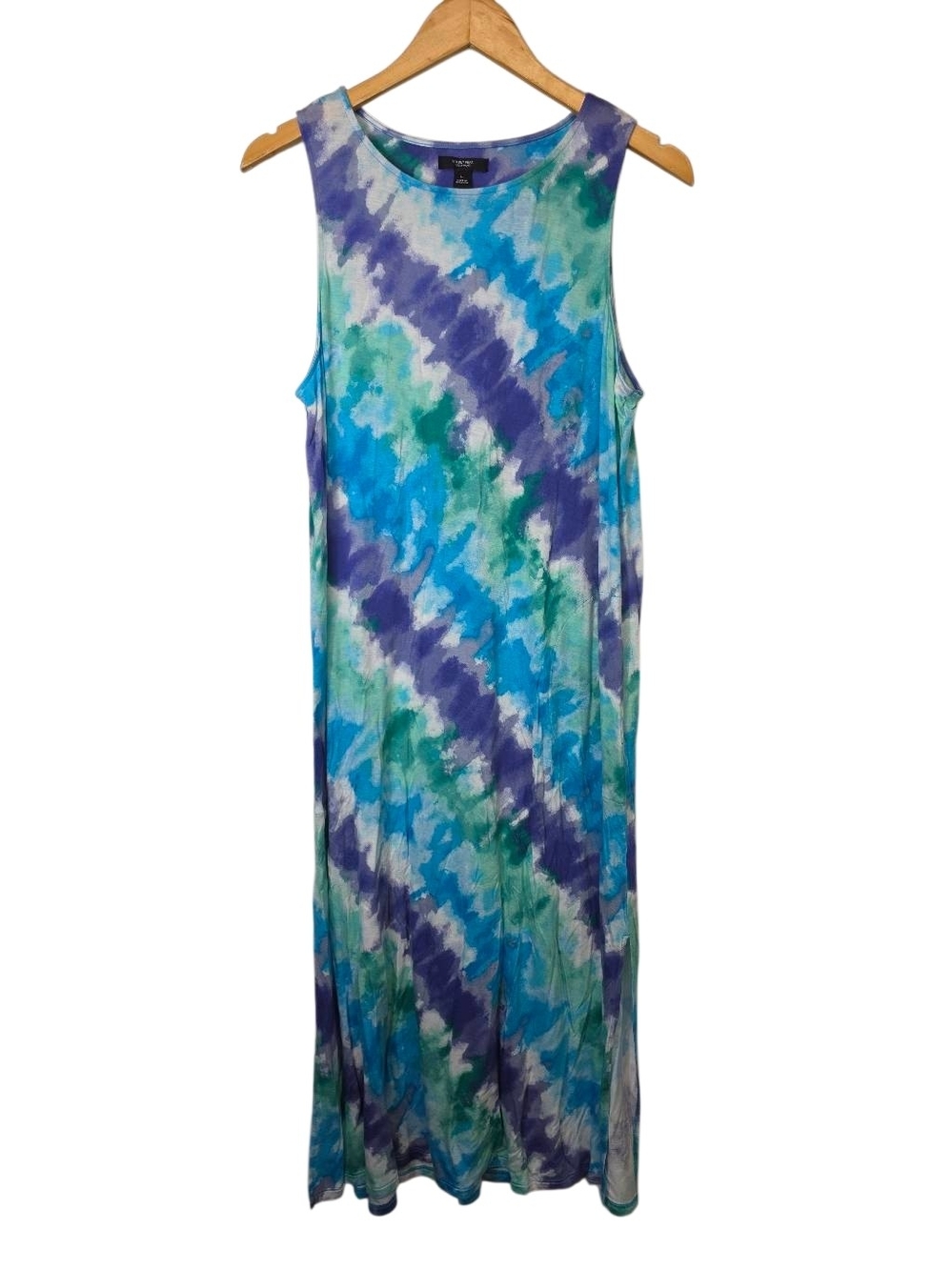 Simply Vera Vera Wang Multicolor Tie-Dye Sleeveless Dress – Size L